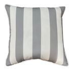 Alternate image 0 for Simply Essential&trade; Cabana Stripe Square Outdoor Pillow in Grey/White