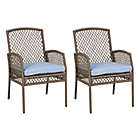 Alternate image 0 for Bee & Willow&trade; Providence Wicker Outdoor Dining Chairs in Brown (Set of 2)