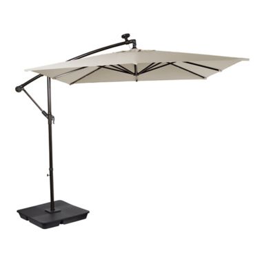 Simply Essential&trade; 8-Foot Offset Cantilever Umbrella in Sandshell. View a larger version of this product image.