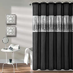 Lush Decor Night Sky 72-Inch x 72-Inch Shower Curtain in Black