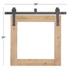 Alternate image 2 for Ridge Road Decor Wood and Metal Farmhouse Wall Mirror in Brown