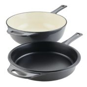 Rachael Ray&trade; 4 qt. Dutch Oven Skillet Combo Set in Grey