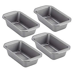 Circulon® 4-Piece 9-Inch x 5-Inch Nonstick Loaf Pans Bakeware Set in Gray