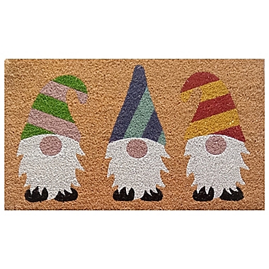 H for Happy&trade; 18&quot; x 30&quot; Gnome Coir Door Mat. View a larger version of this product image.