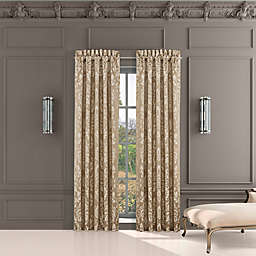 J. Queen New York Lugano 84-Inch Rod Pocket Window Curtain Panels in Sand (Set of 2)