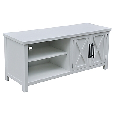 Bee &amp; Willow&trade; Crossey TV Stand in Simply White. View a larger version of this product image.
