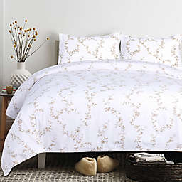 EnvioHome Blossom Flannel Twin Sheet Set in Gold