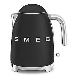 SMEG Retro Style 1.7-Liter Fixed Temperature Electric Kettle in Matte Black