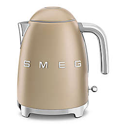 SMEG Retro Style 1.7-Liter Fixed Temperature Electric Kettle in Champagne