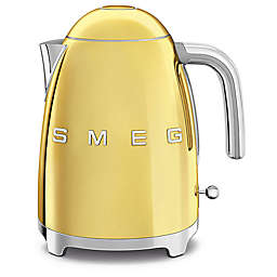 SMEG Retro Style 1.7-Liter Fixed Temperature Electric Kettle in Champagne