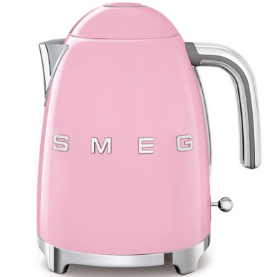 SMEG Retro Style 1.7-Liter Fixed Temperature Electric Kettle in Pink