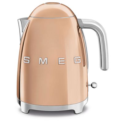 SMEG Retro Style 1.7-Liter Fixed Temperature Electric Kettle in Rose Gold