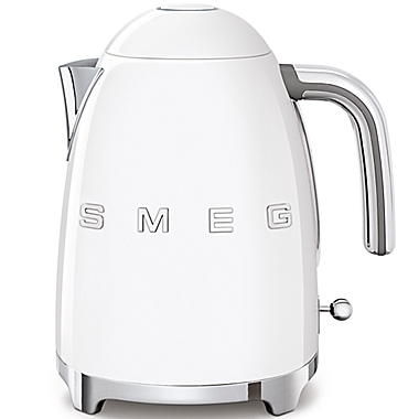 SMEG Retro Style 1.7-Liter Fixed Temperature Electric Kettle in White. View a larger version of this product image.