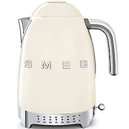 SMEG Retro Style 1.7-Liter Variable Temperature Electric Kettle in Cream