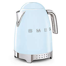 SMEG Retro Style 1.7-Liter Variable Temperature Electric Kettle in Pastel Blue