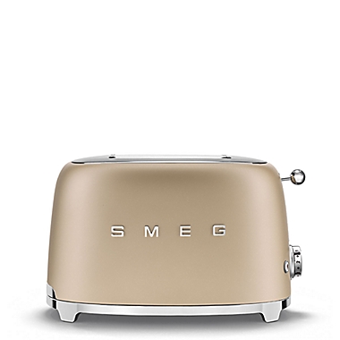 SMEG 2 SLICE TOASTER, MATTE CHAMPAGNE. View a larger version of this product image.