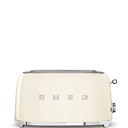 SMEG Retro Style 4-Slice Long Slot Toaster in Cream