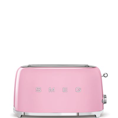 SMEG Retro Style 4-Slice Long Slot Toaster in Pink