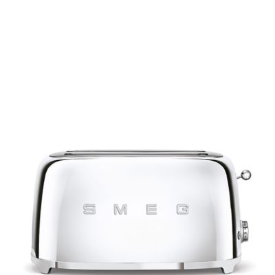 SMEG Retro Style 4-Slice Long Slot Toaster in Chrome