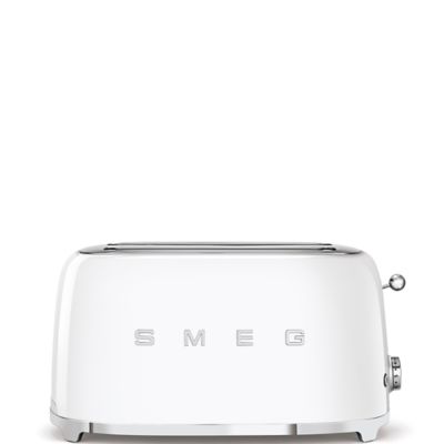 SMEG Retro Style 4-Slice Long Slot Toaster in White