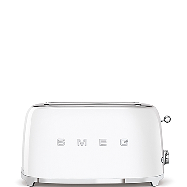 SMEG Retro Style 4-Slice Long Slot Toaster in White. View a larger version of this product image.