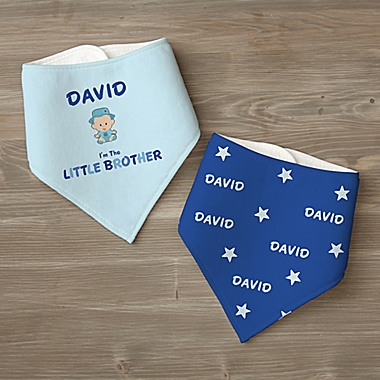 Brother Character Personalized 2-Pack Bandana Bibs. View a larger version of this product image.