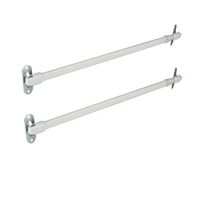 Details about   Swivel End Sash Curtain Rods - 2 Rods- Adjustable White w/ Nickel Ends 5/16" 