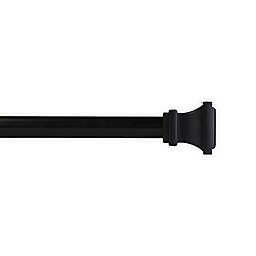 Rod Desyne Frame 18 to 28-Inch Adjustable Single Curtain Rod Set in Black