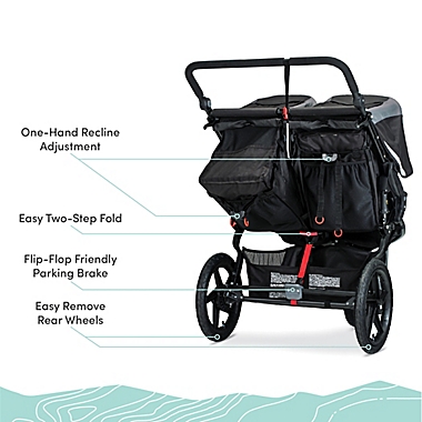BOB Gear&reg; Revolution Flex 3.0 Duallie Jogging Stroller in Graphite/Black. View a larger version of this product image.