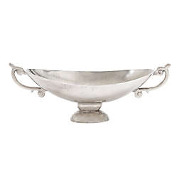 Ridge Road Decor Aluminum Traditional Decorative Bowl in Silver