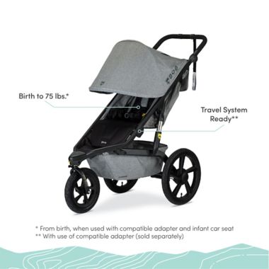 BOB Gear&reg; Alterrain Jogging Stroller in Melange Grey. View a larger version of this product image.