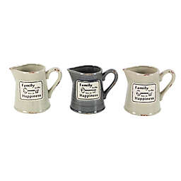 Ridge Road Decor Ceramic Vintage Decorative Jar in Multi (Set of 3)