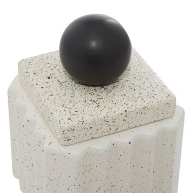 Ridge Road Decor 2-Piece Contemporary Decorative Jar Set in White. View a larger version of this product image.