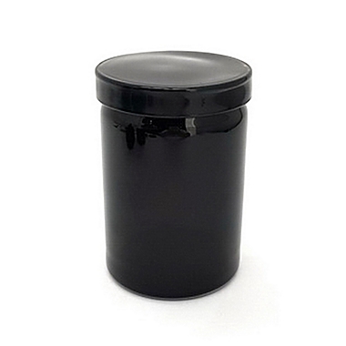 Studio 3B&trade; Modern Tall Glass Bath Jar in Black. View a larger version of this product image.