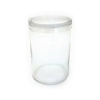 Studio 3B&trade; Modern Tall Glass Bath Jar in Clear. View a larger version of this product image.