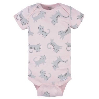 Gerber&reg; Preemie 3-Pack Floral Short Sleeve Onesies&reg; Bodysuits in Grey. View a larger version of this product image.