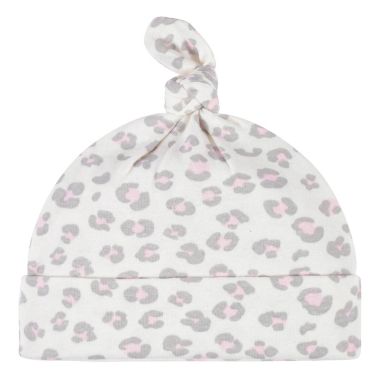 Gerber&reg; Size 3-Piece Leopard Top, Pant &amp; Cap Set in Grey. View a larger version of this product image.