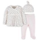 Alternate image 0 for Gerber&reg; Size 3-Piece Leopard Top, Pant &amp; Cap Set in Grey
