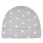 Alternate image 2 for Gerber&reg; Size 0-6M 4-Piece Floral Caps and Mittens Set in Grey