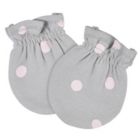 Alternate image 4 for Gerber&reg; Size 0-6M 4-Piece Floral Caps and Mittens Set in Grey