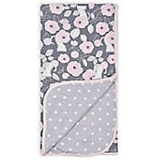 Gerber&reg; Floral Reversible Baby Blanket in Grey/Pink