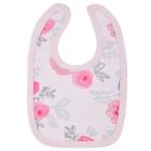 Alternate image 1 for Gerber&reg; 3-Piece Roses Bibs &amp; Burp Closth Set in Pink