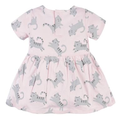Gerber&reg; Size 3-6M Floral Leopard Dress With Pockets in Light Purple. View a larger version of this product image.