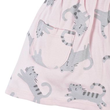 Gerber&reg; Size 3-6M Floral Leopard Dress With Pockets in Light Purple. View a larger version of this product image.