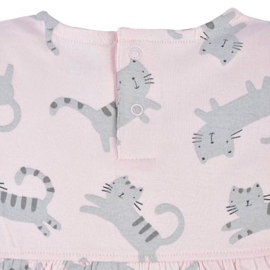 Gerber&reg; Size 3-6M Floral Leopard Dress With Pockets in Light Purple. View a larger version of this product image.