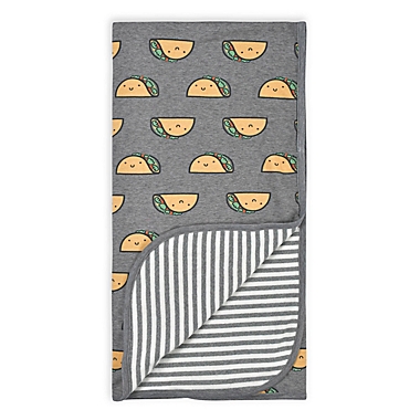 Gerber&reg; Tacos Reversible Baby Blanket in Grey. View a larger version of this product image.