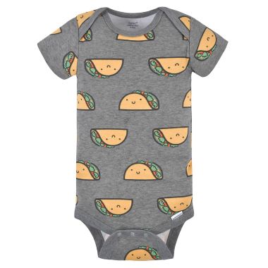 Gerber&reg; Onesies&reg; Preemie 3-Pack Taco Bodysuits in Grey. View a larger version of this product image.