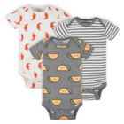 Alternate image 0 for Gerber&reg; Onesies&reg; Preemie 3-Pack Taco Bodysuits in Grey