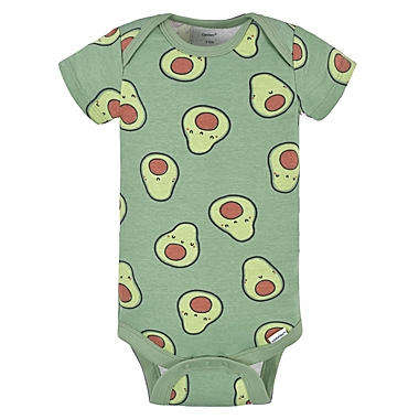 Gerber&reg; Onesies&reg; Size 3-6M 3-Pack Avocado Bodysuits in Green. View a larger version of this product image.