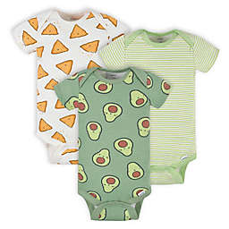 Gerber® Onesies® Newborn 3-Pack Avocado Bodysuits in Green